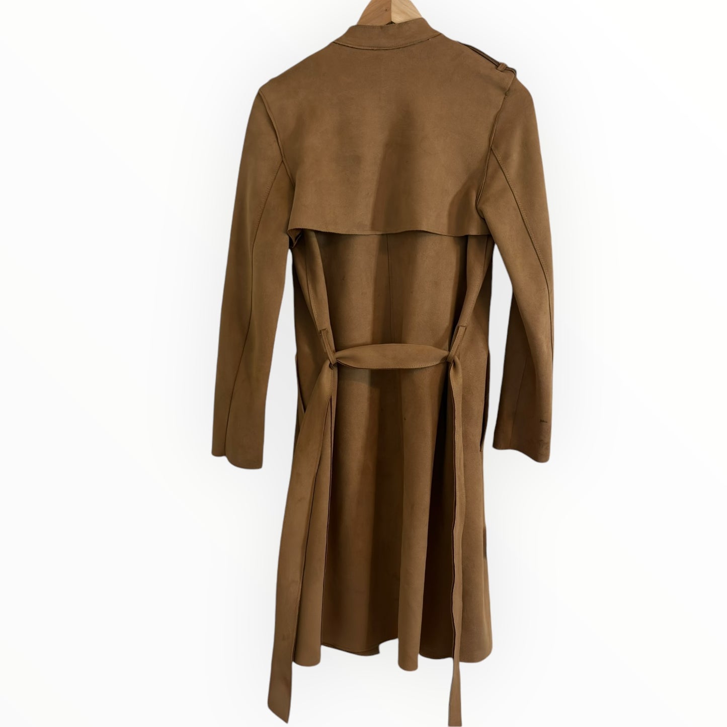 Suede Camel Autumn Trench Coat