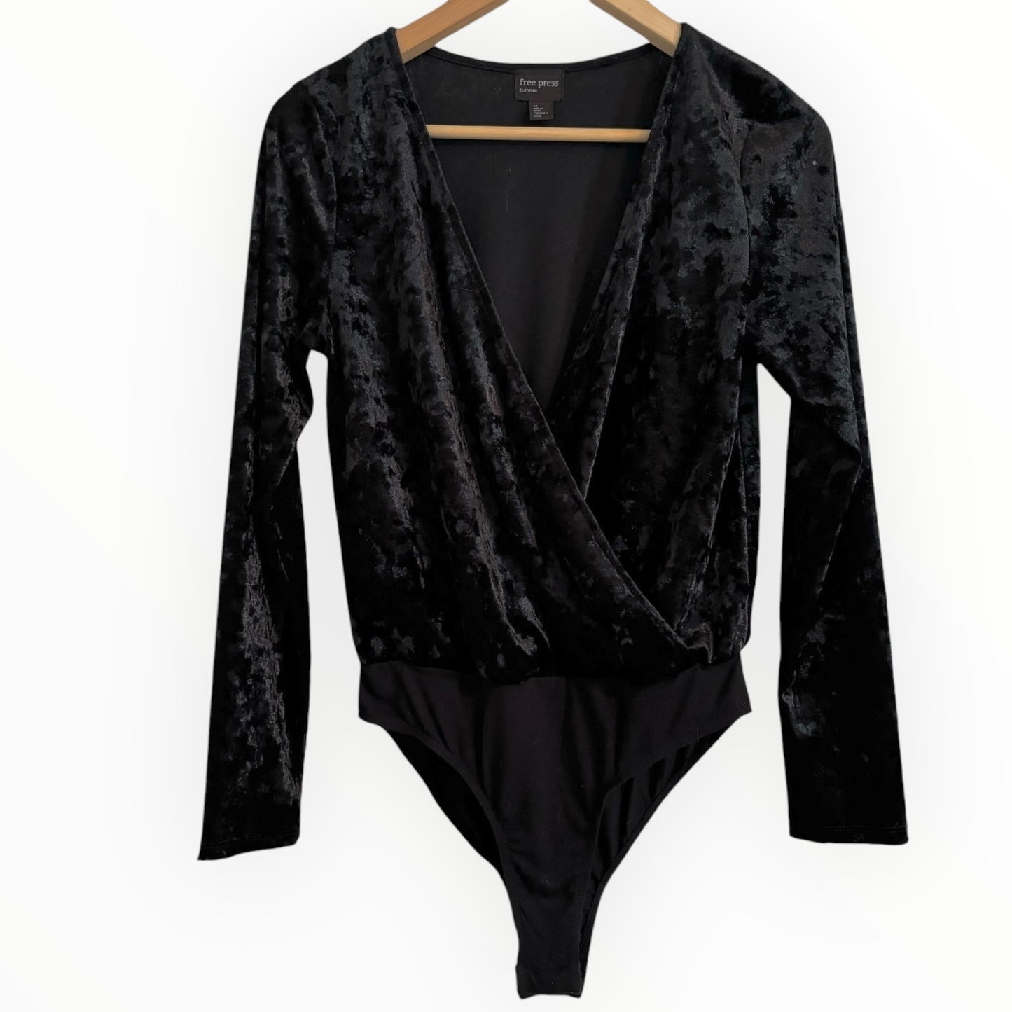 French Press Black Velvet Bodysuit