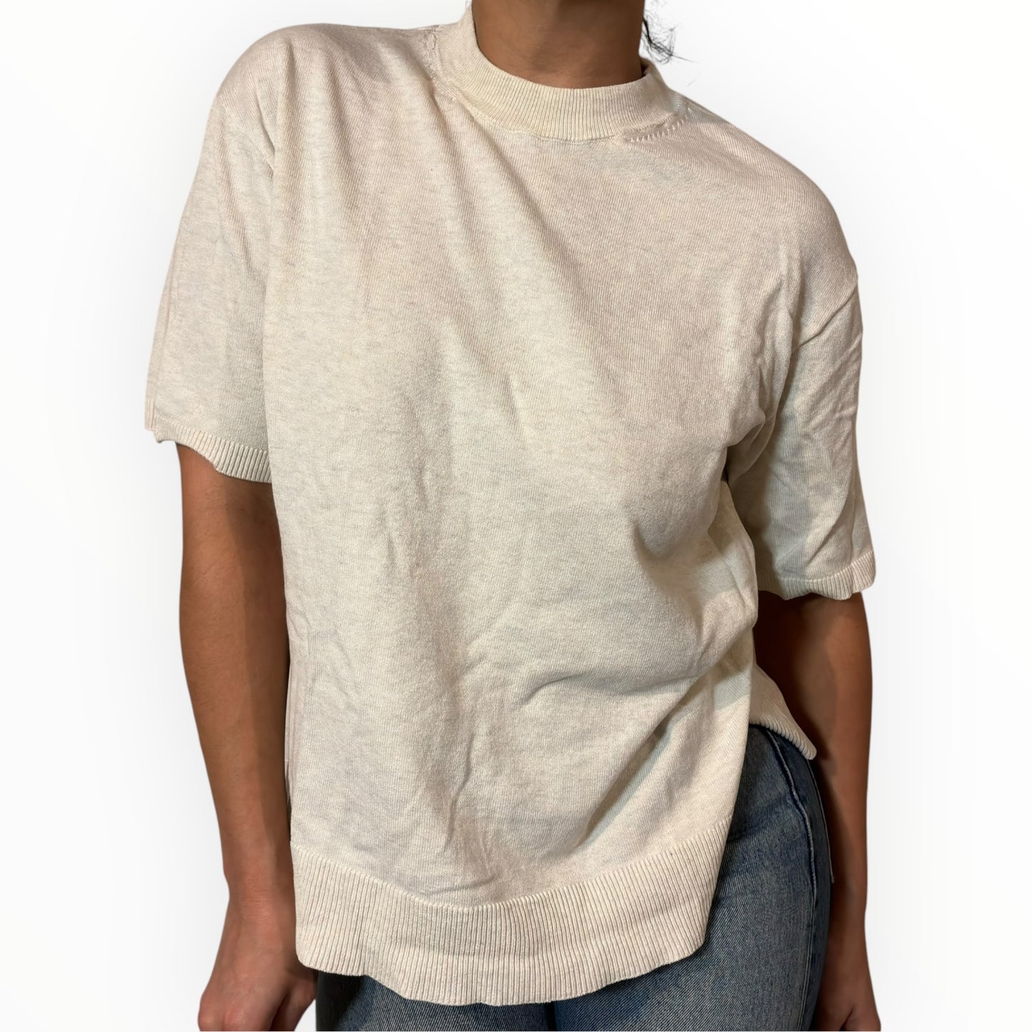 Natural White Crewneck Sweater