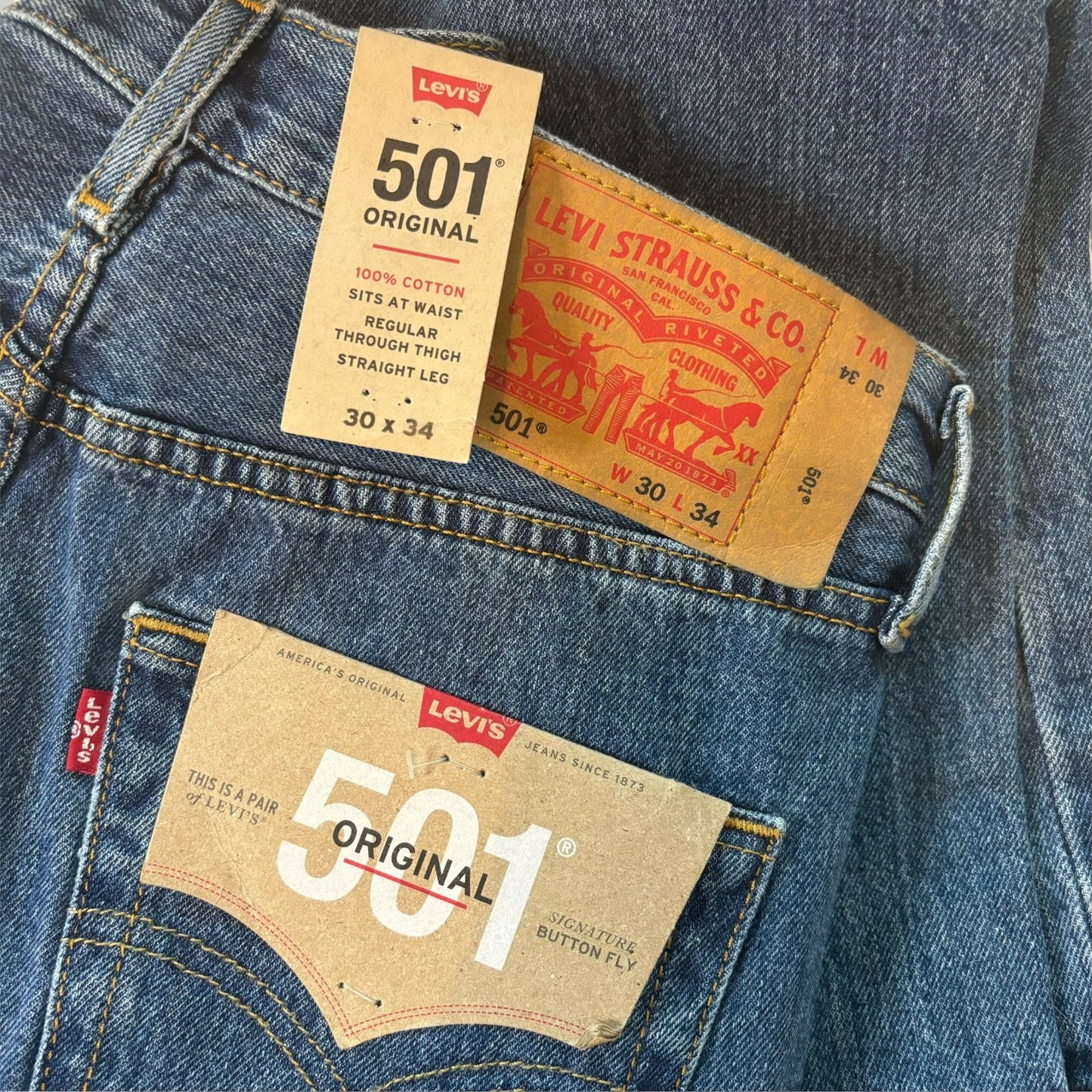 Dark Wash Levi 501's