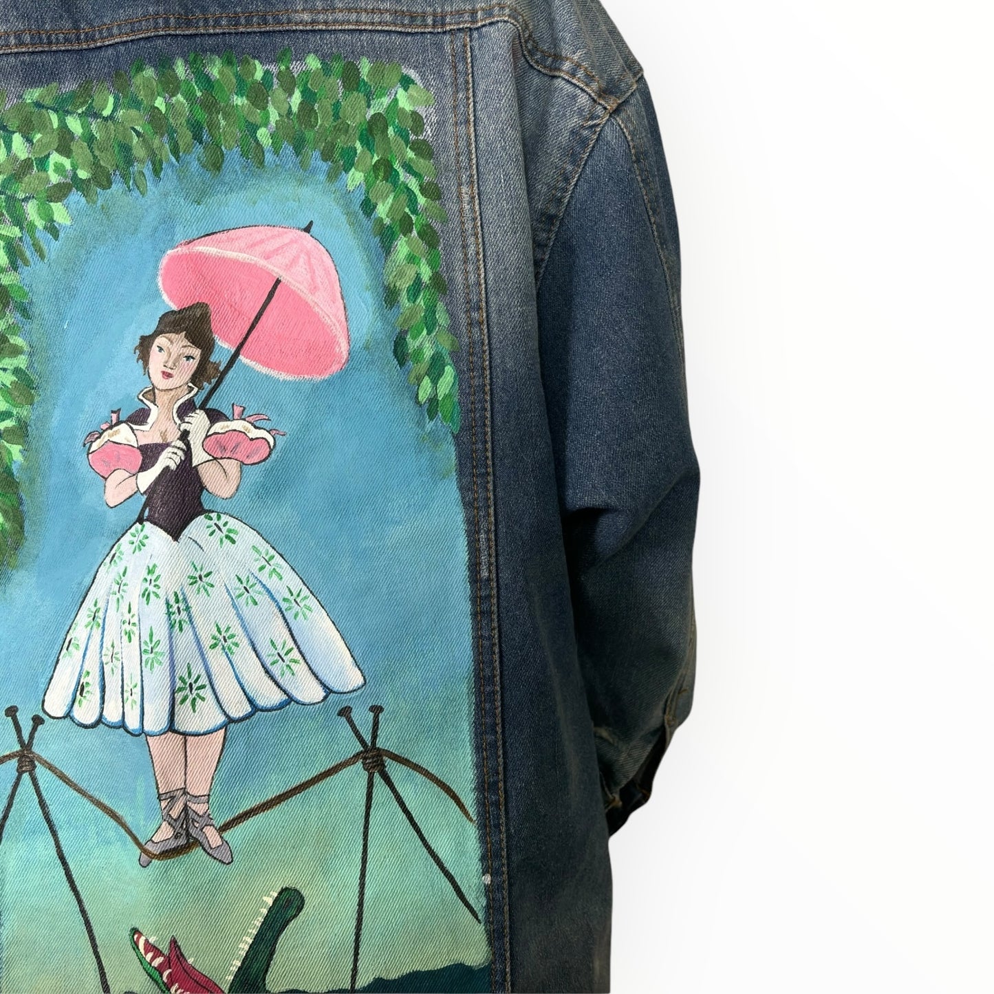 Custom Hand Painted Oversized Denim Jacket