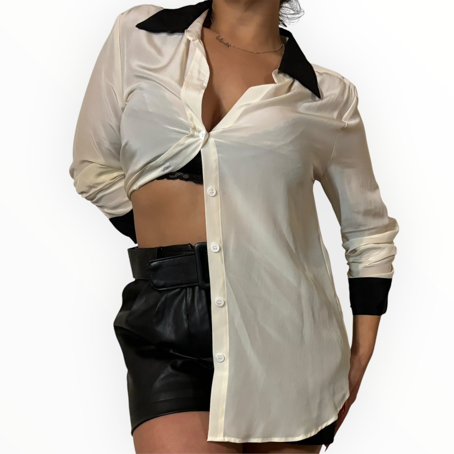 100% Silk Ivory Blouse
