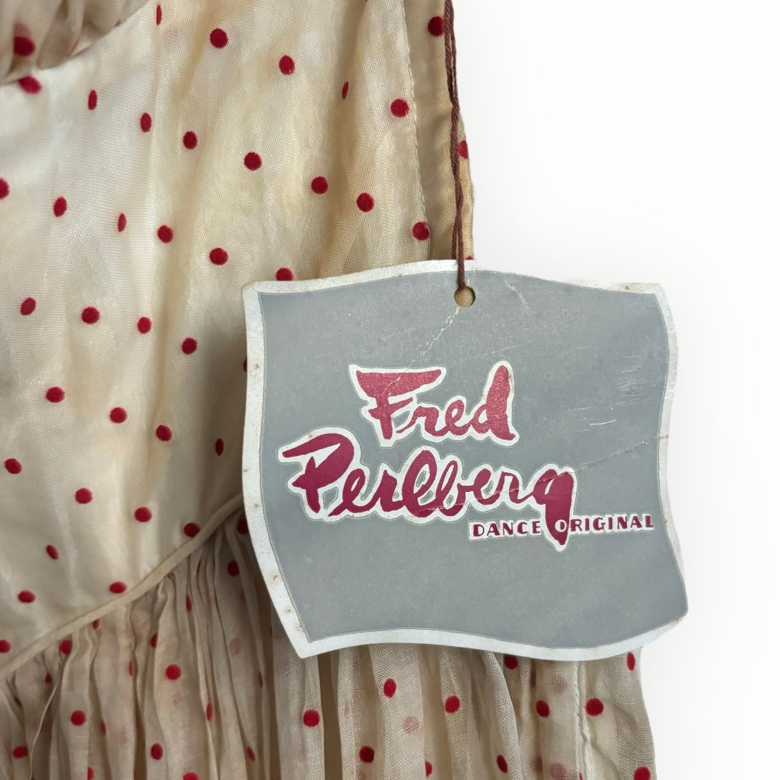 Vintage Cream Polkadot Dress