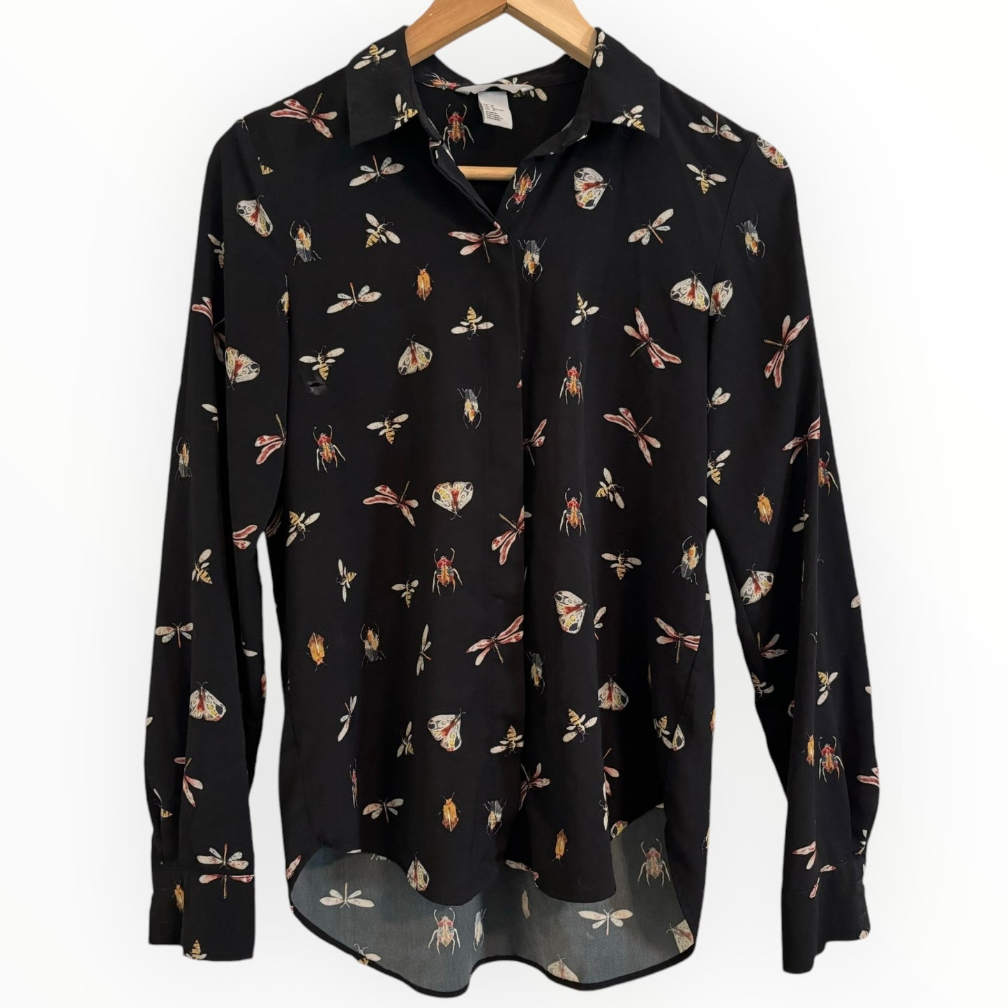 Insect Patterned Satin Blouse