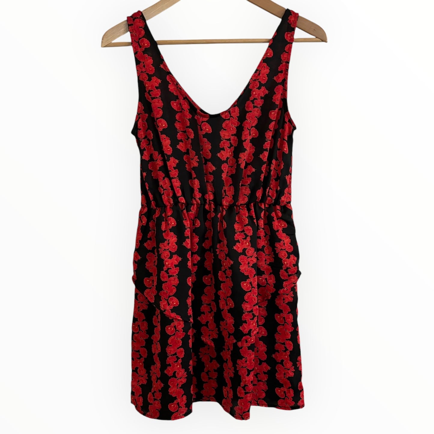 Vintage Satin Floral Peplum Mini