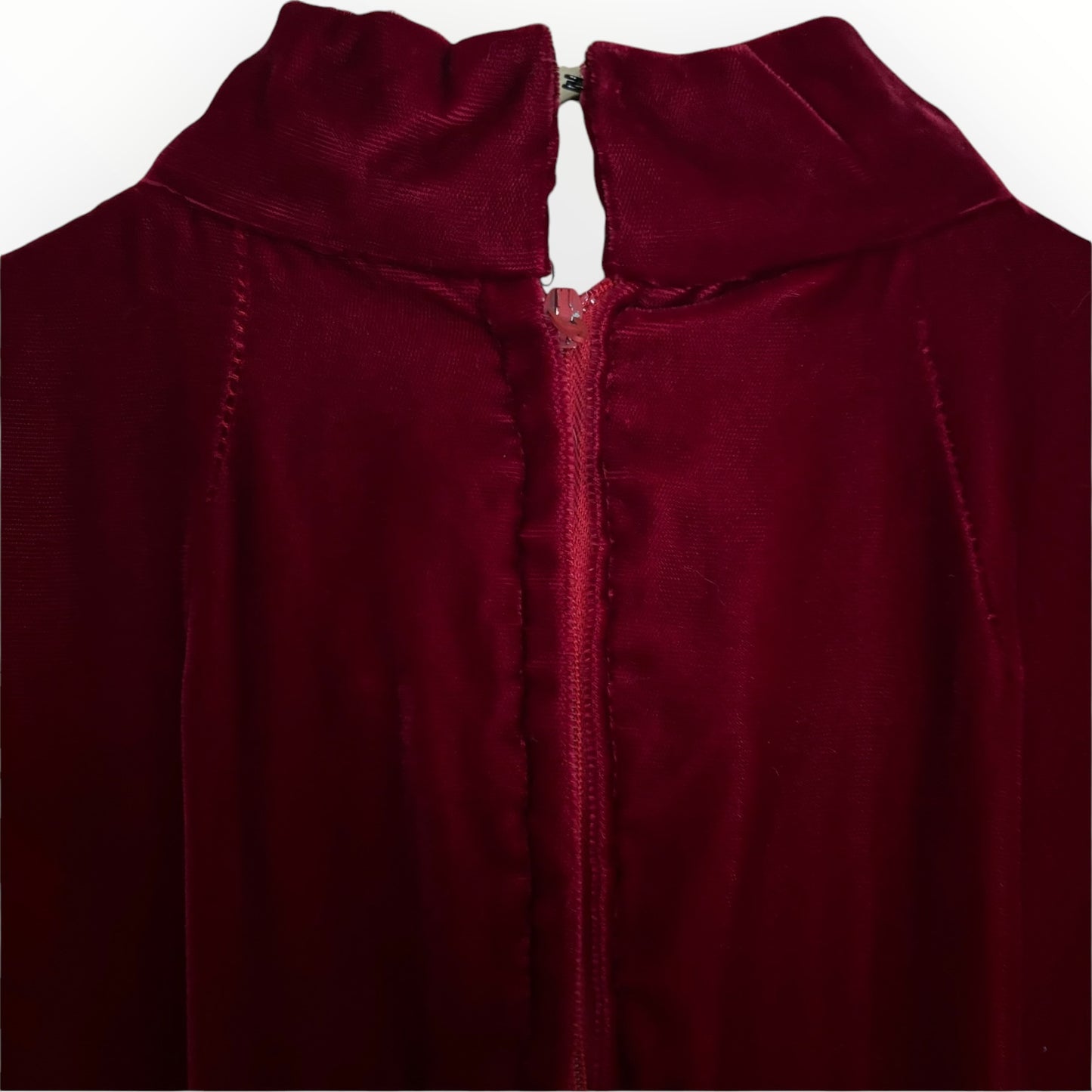 Vintage Red Velvet Floor Length Dress