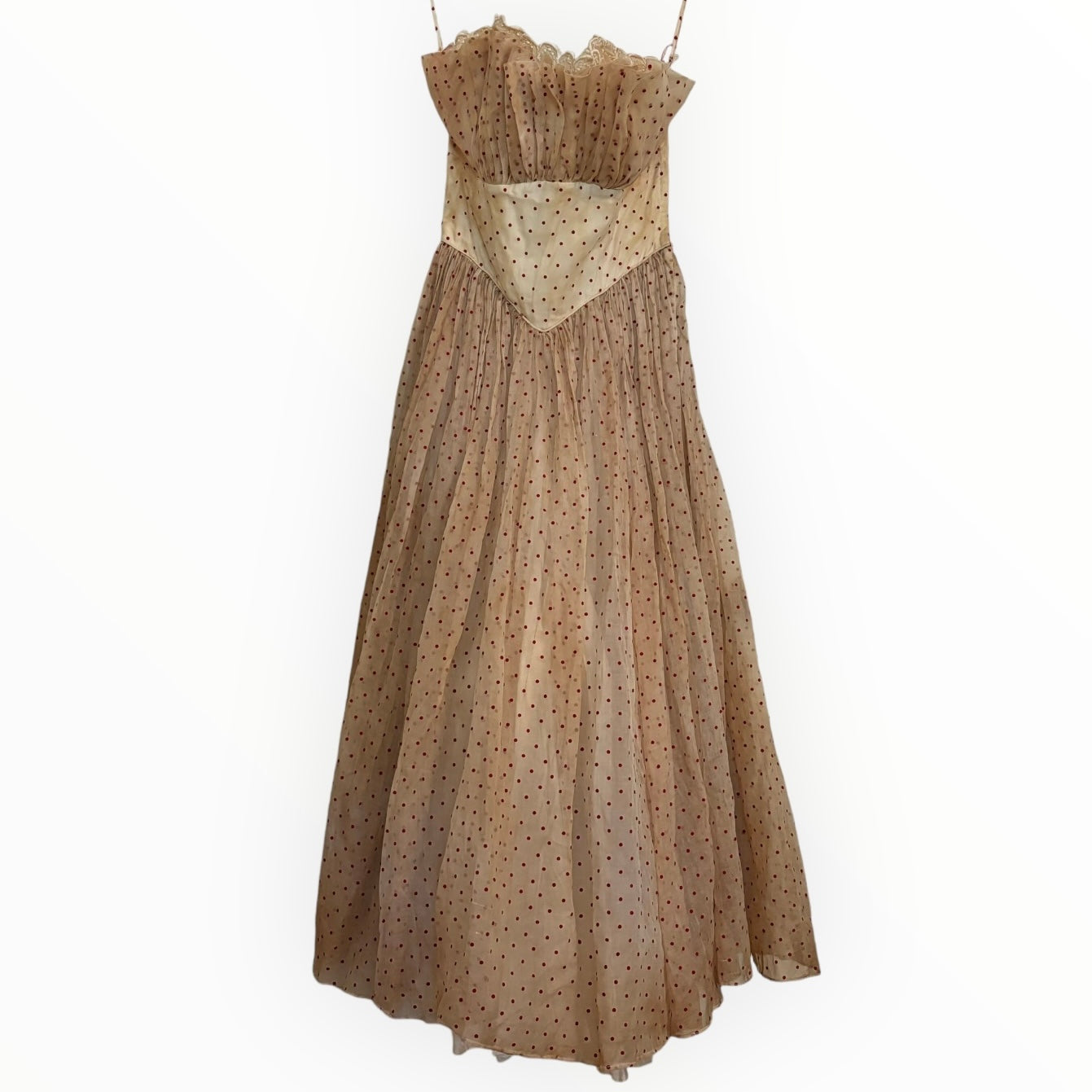 Vintage Cream Polkadot Dress