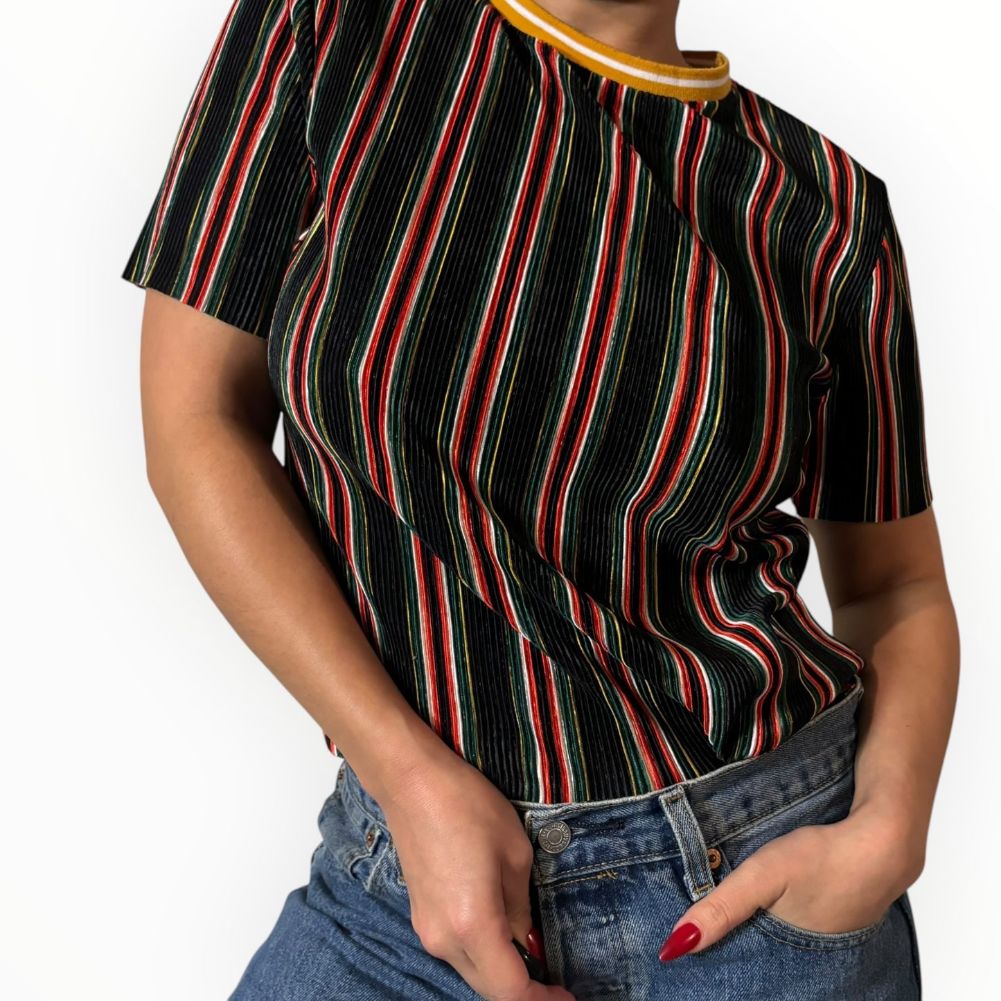 Vintage Multicolor Striped Tee