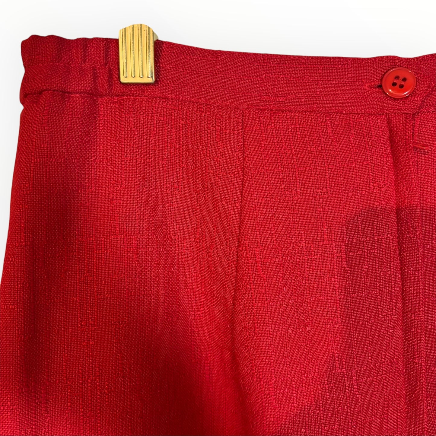 Vintage Candy Apple Red Pencil Skirt