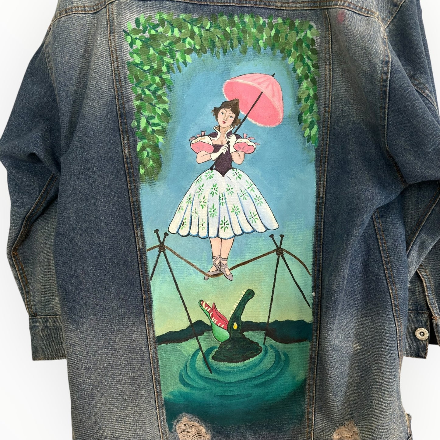 Custom Hand Painted Oversized Denim Jacket