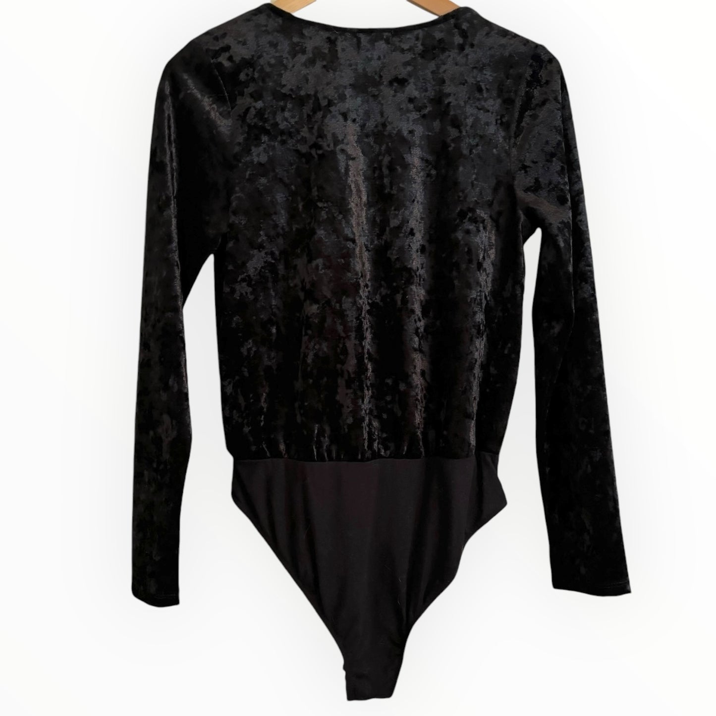 French Press Black Velvet Bodysuit