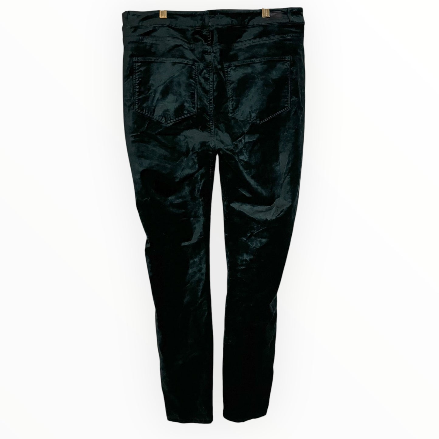 Jade Green Paige Denim Skinny Velvet Pant