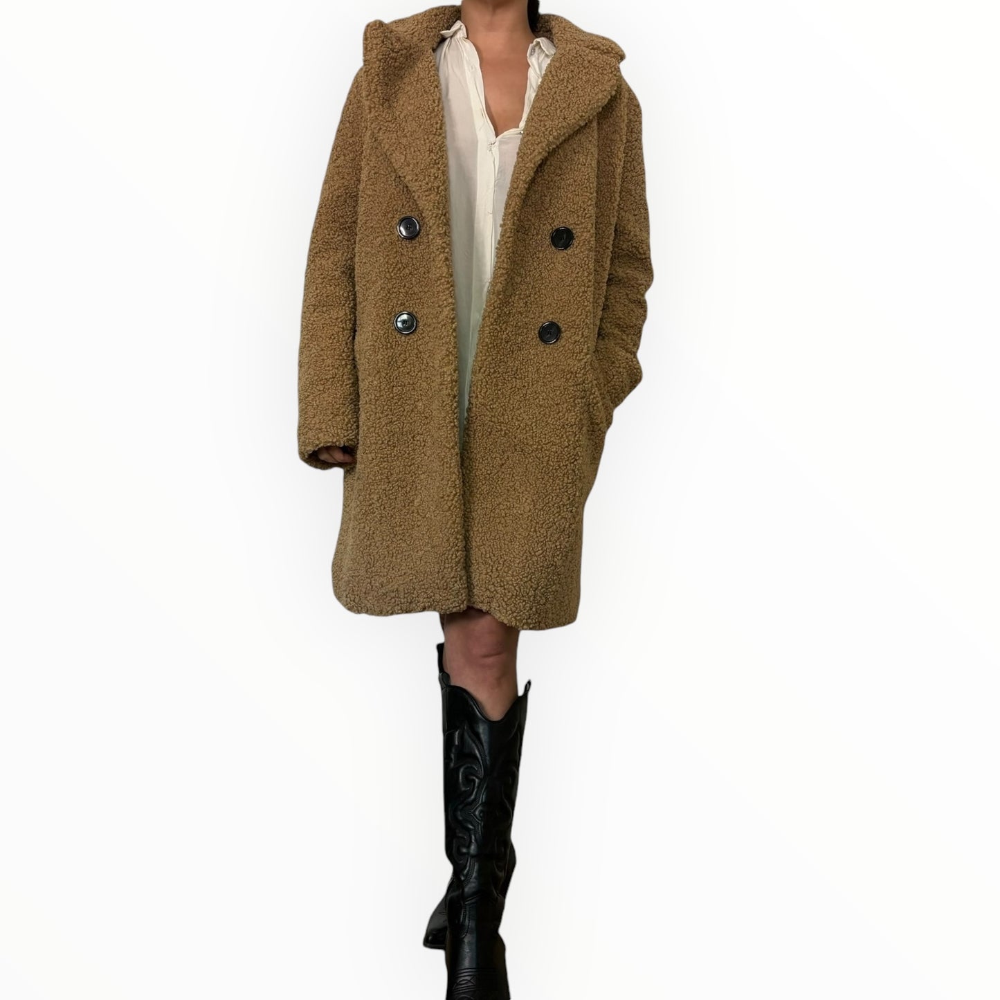 Brown Teddy Bear Peacoat
