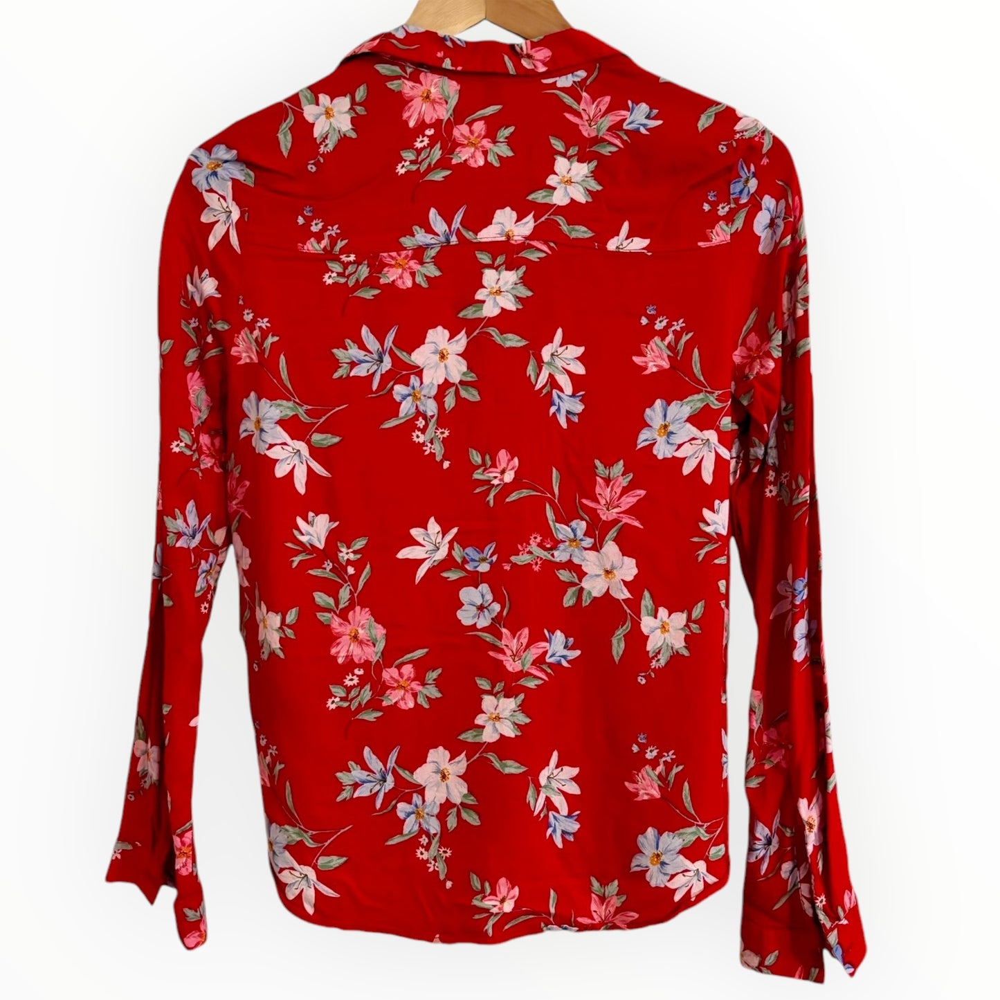 Red Floral Blouse