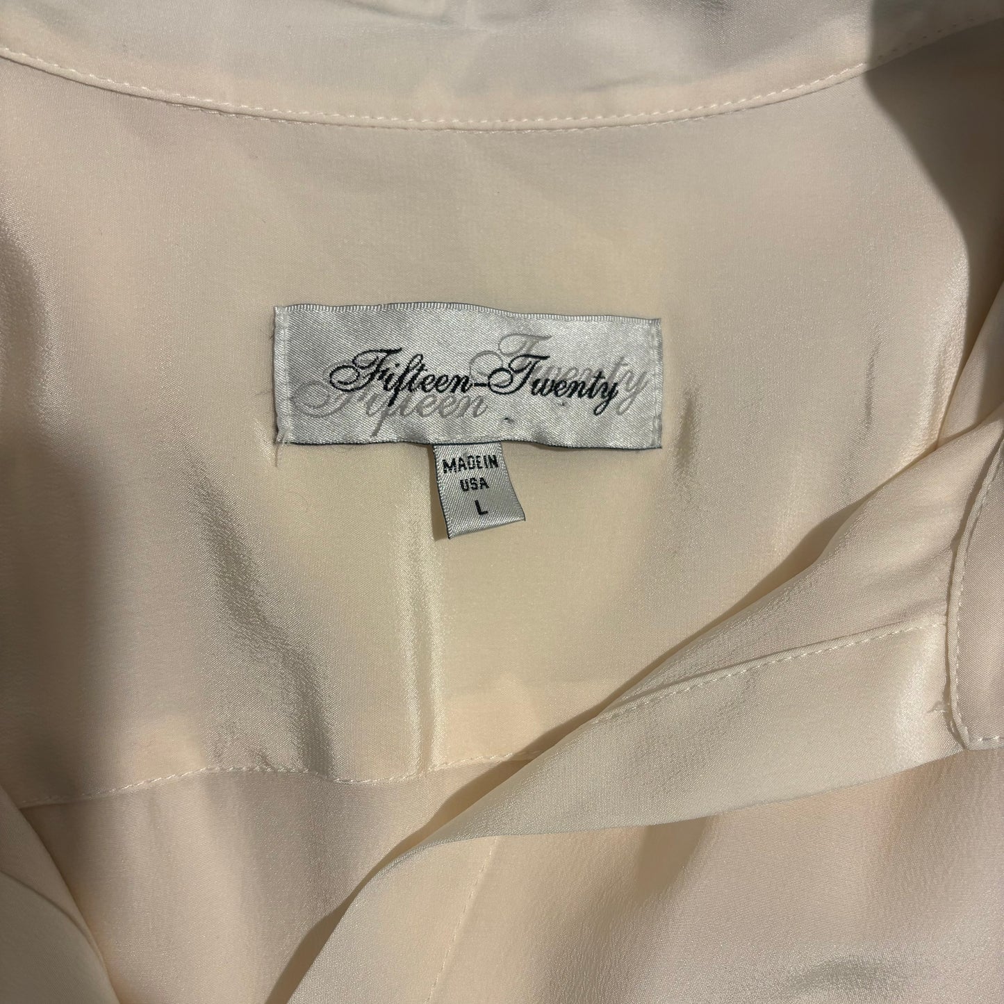 100% Silk Ivory Blouse