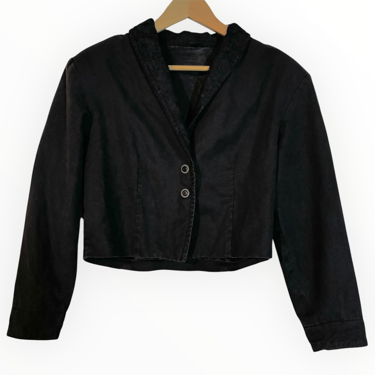 Vintage Black Cropped Blazer