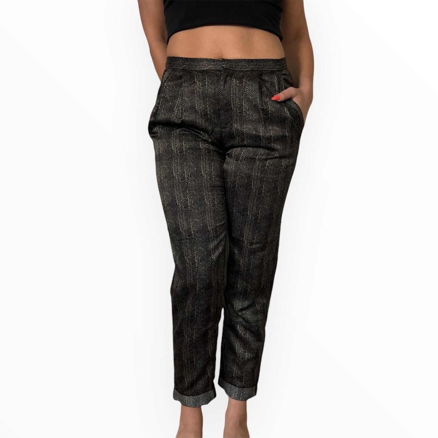 Silence + Noise Printed Satin Trousers