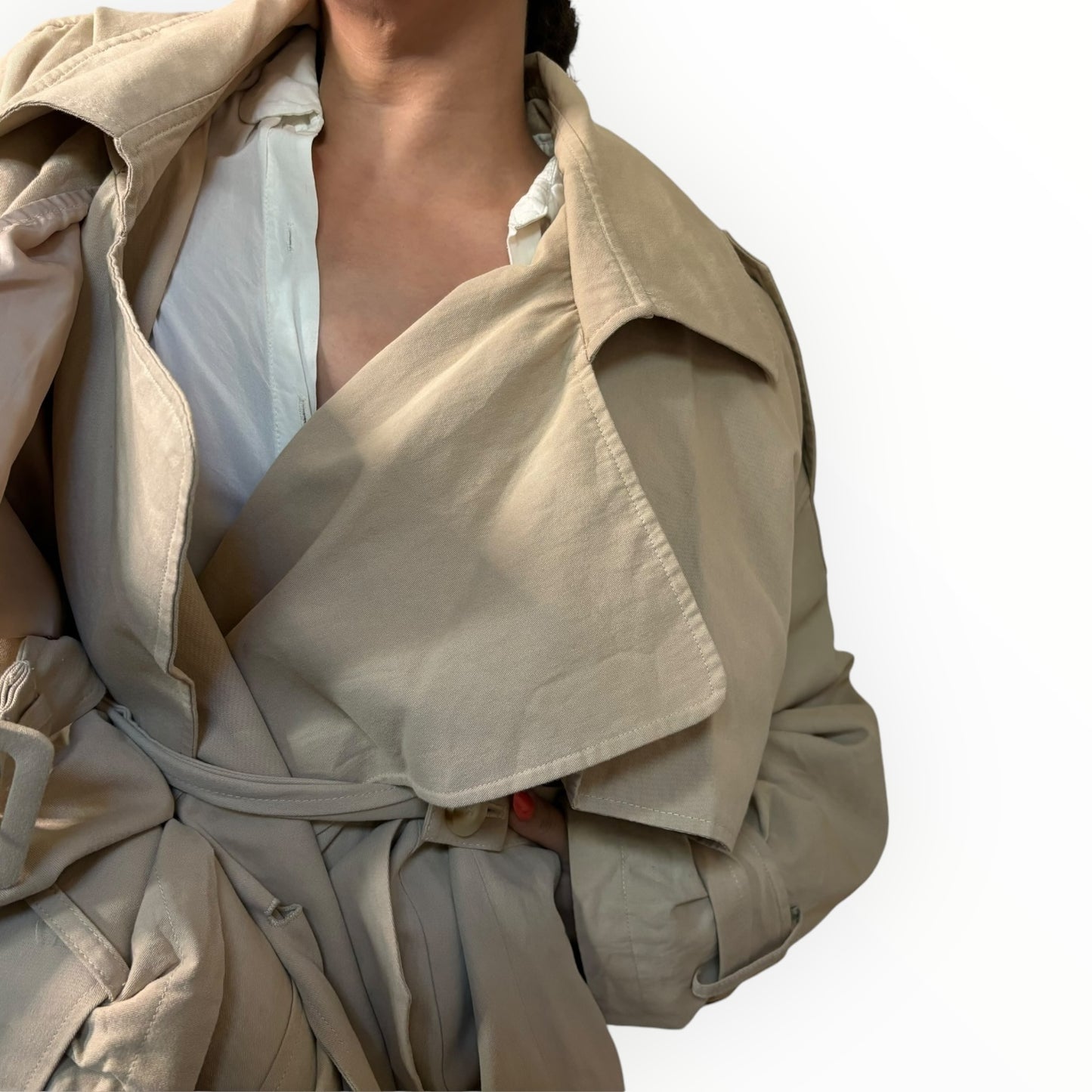 Tan Long Trench Coat