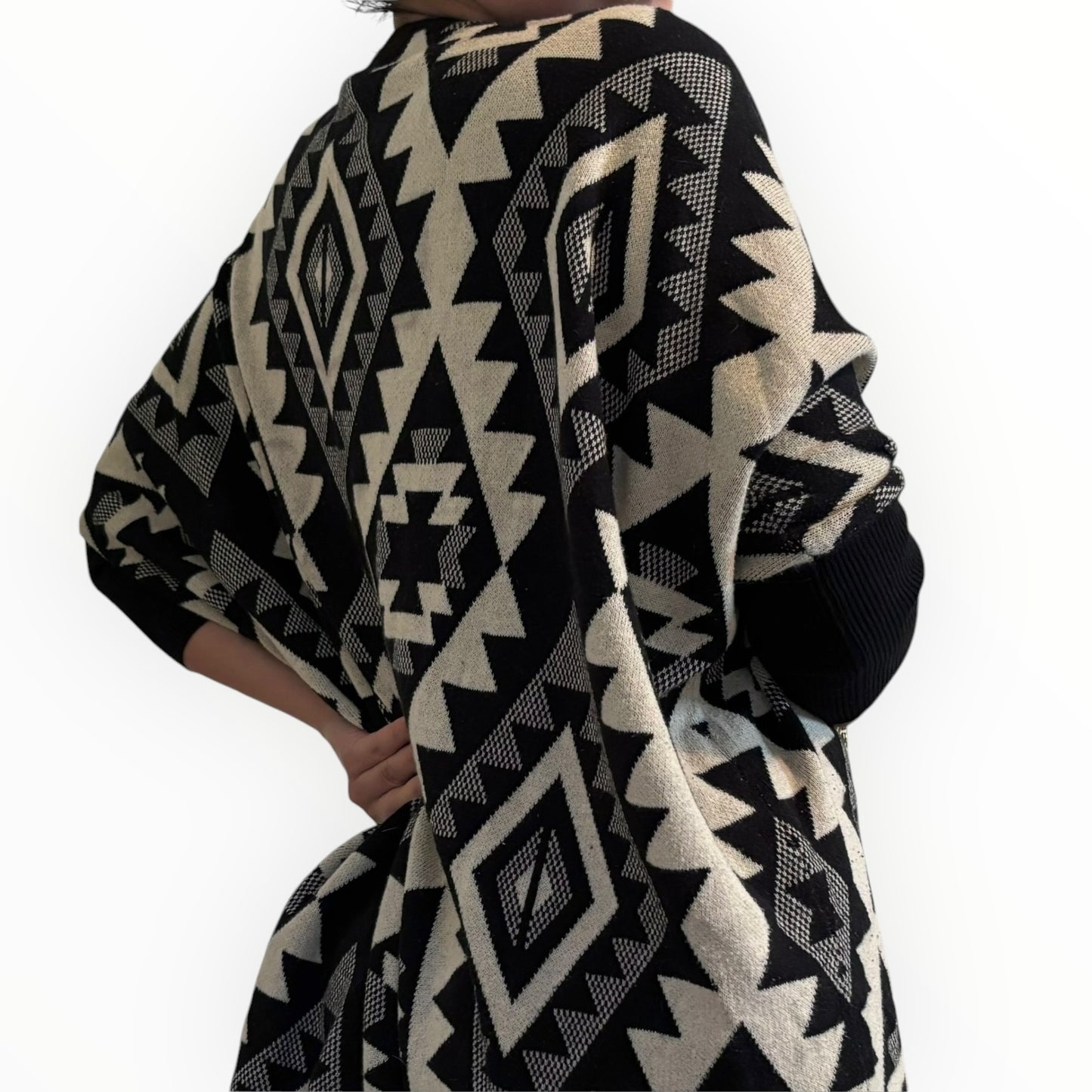Aztec Print Tunic Sweater Dress