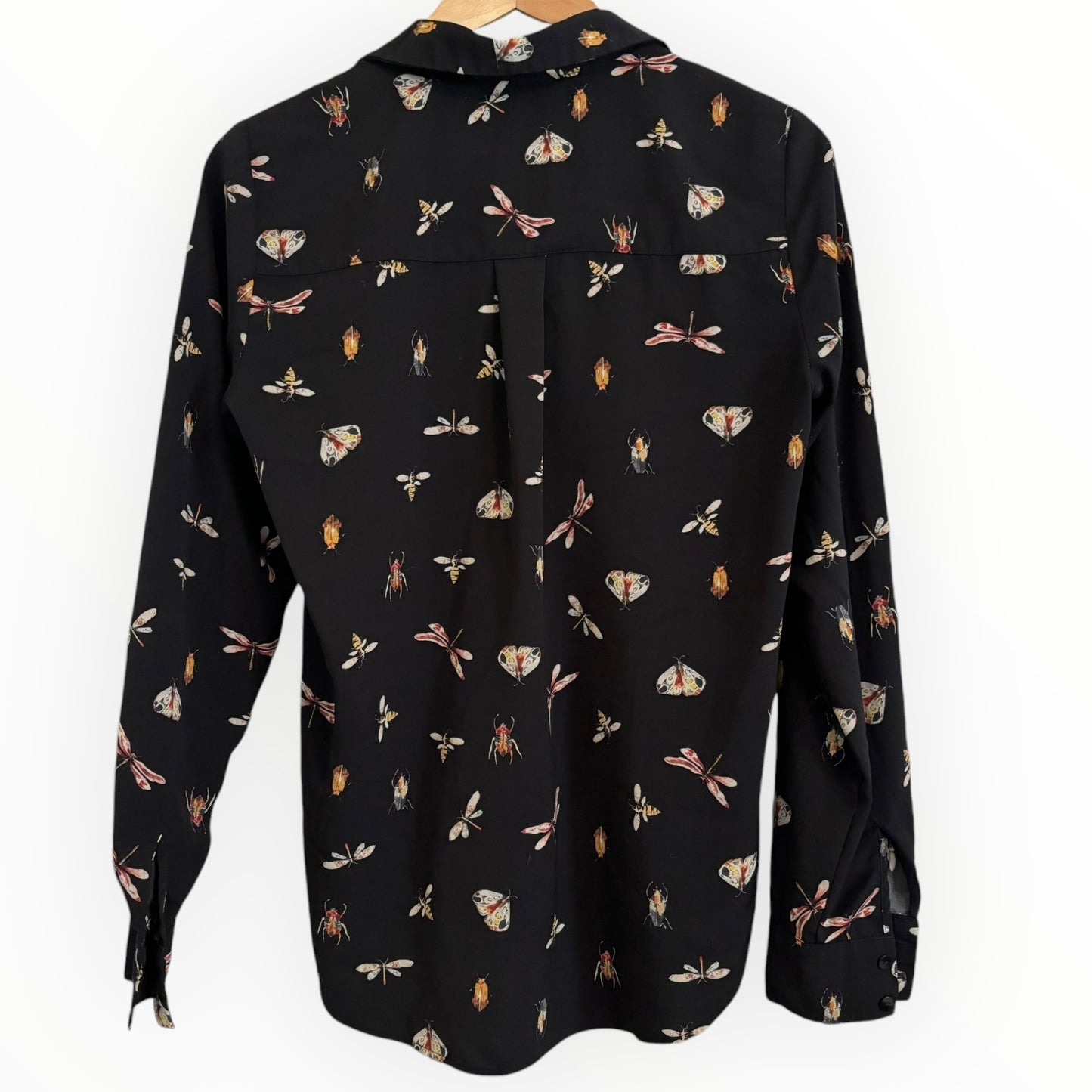 Insect Patterned Satin Blouse