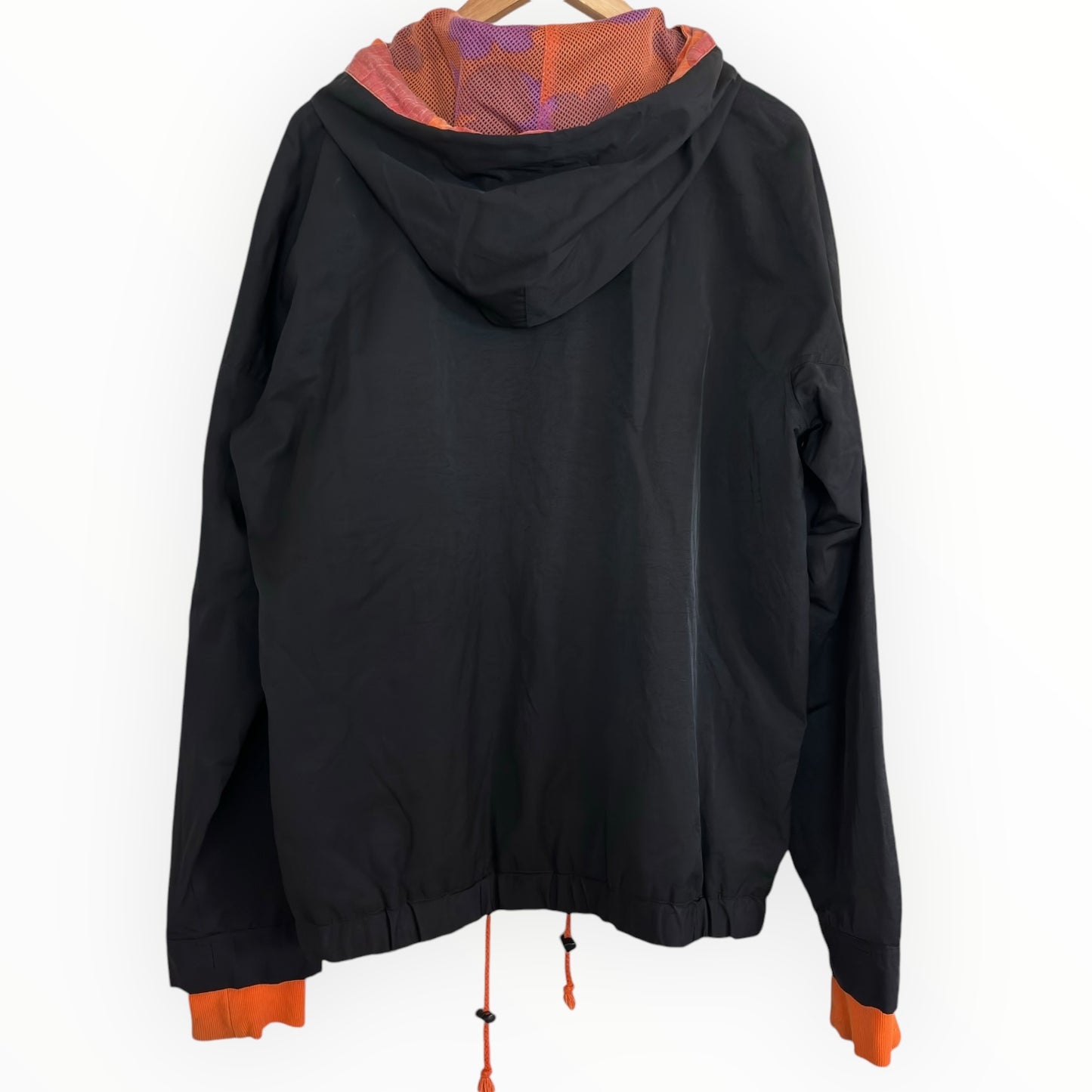 Orange/Black Hooded Windbreaker