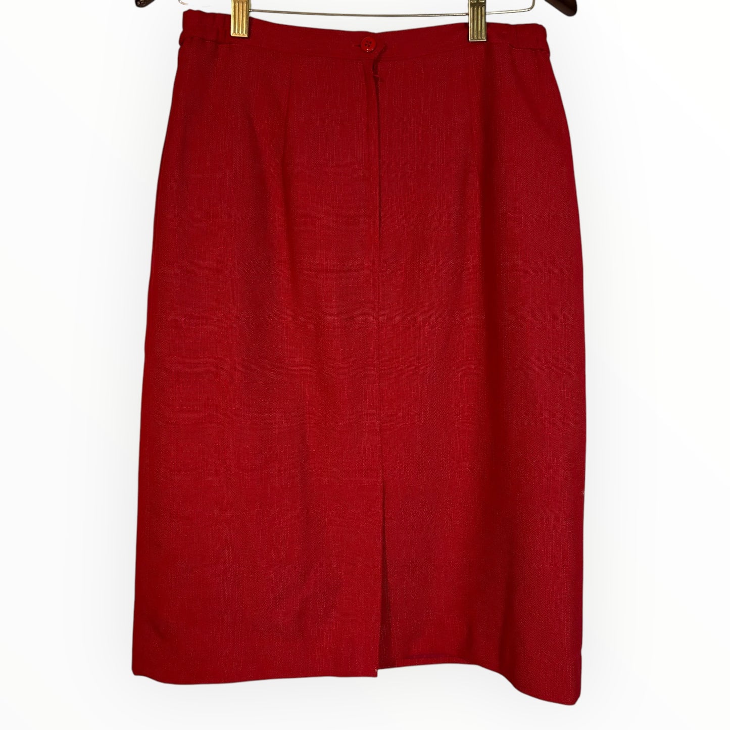 Vintage Candy Apple Red Pencil Skirt