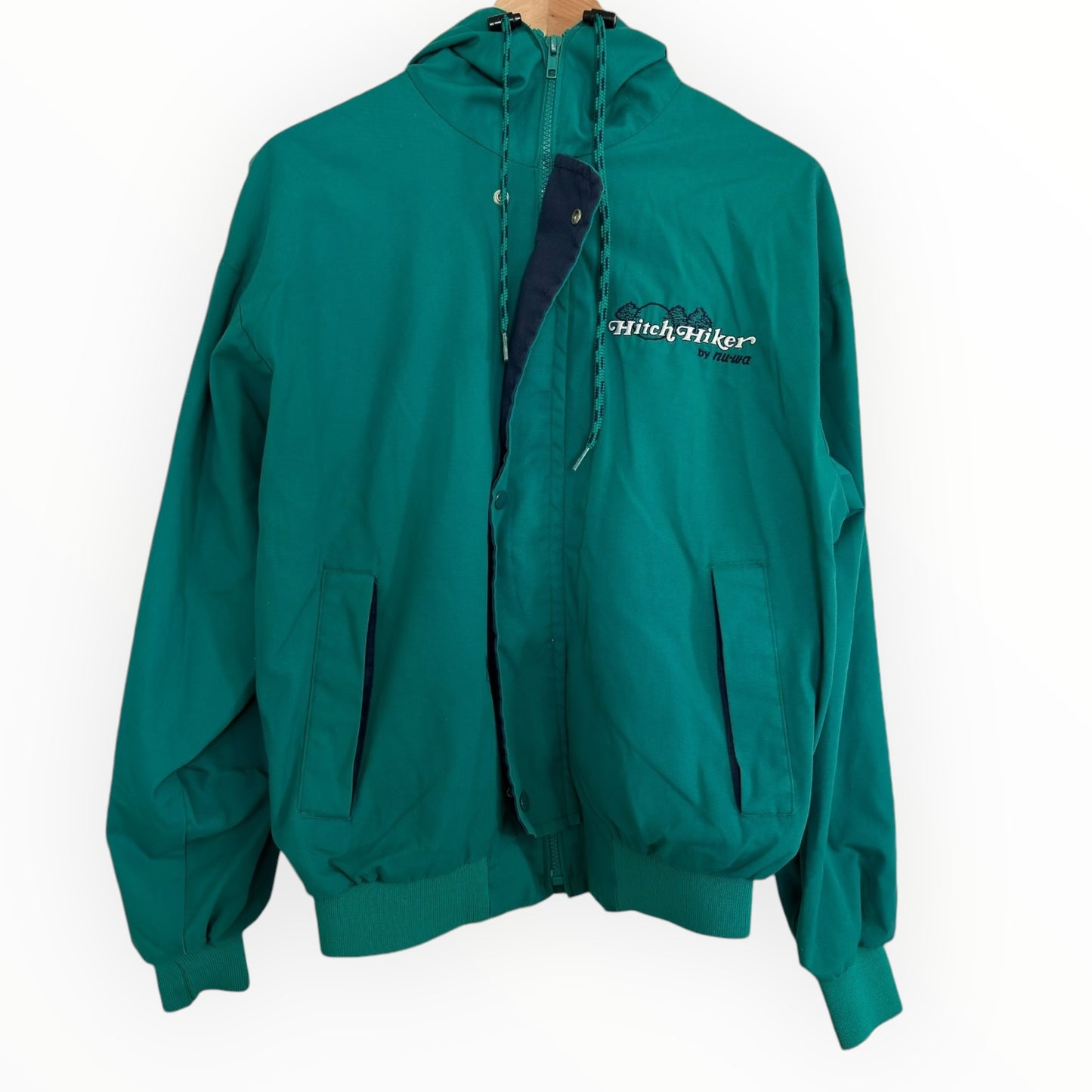 Vintage ProFit Turquoise Hooded Windbreaker