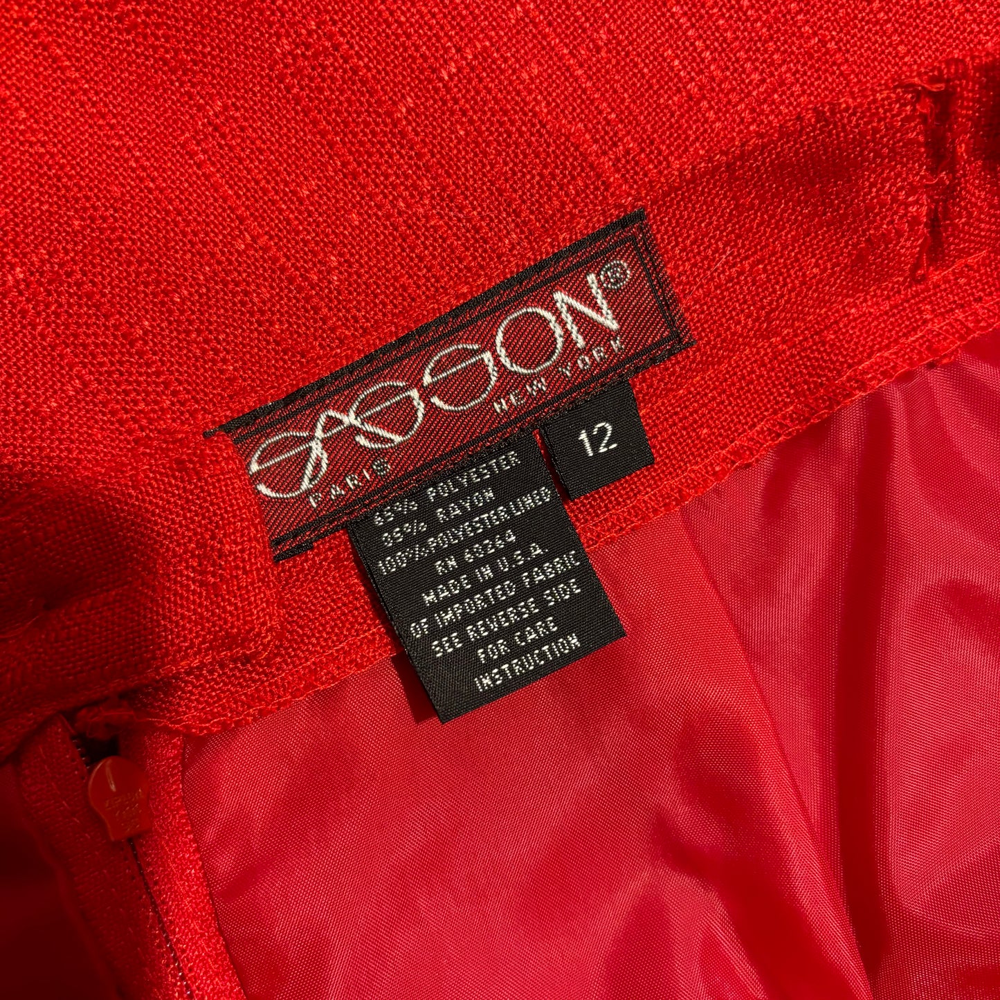 Vintage Candy Apple Red Pencil Skirt