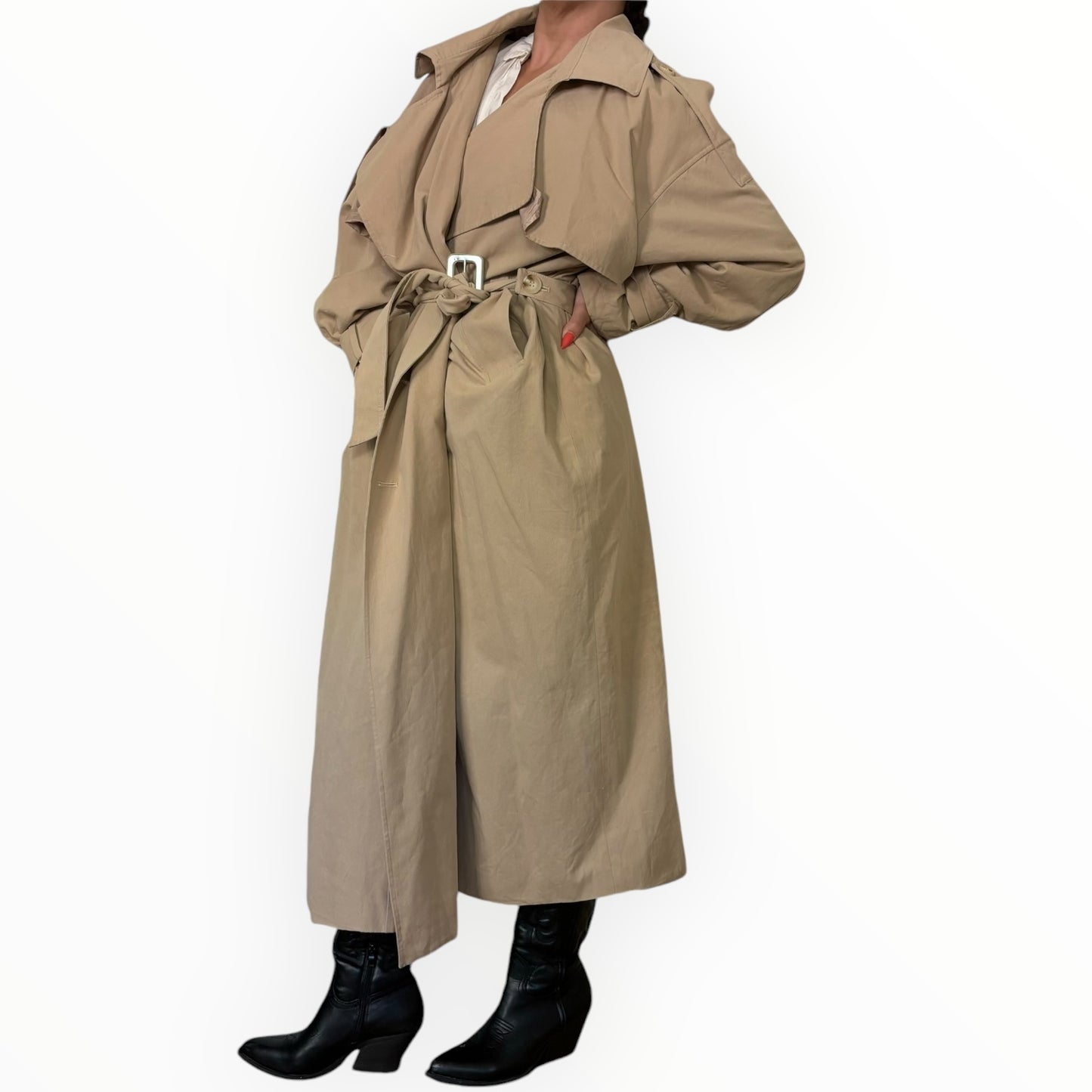 Tan Long Trench Coat