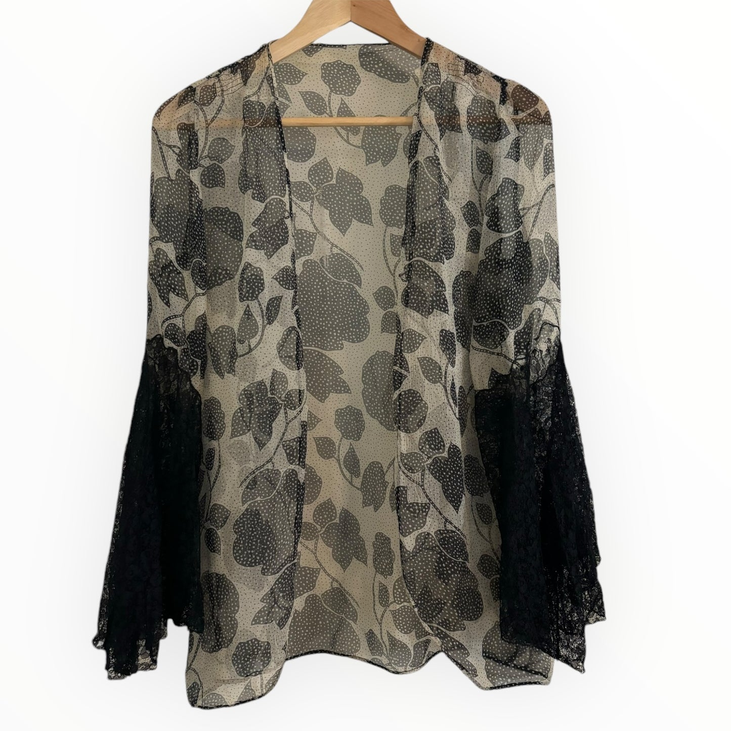 Vintage Floral Silk Cardigan