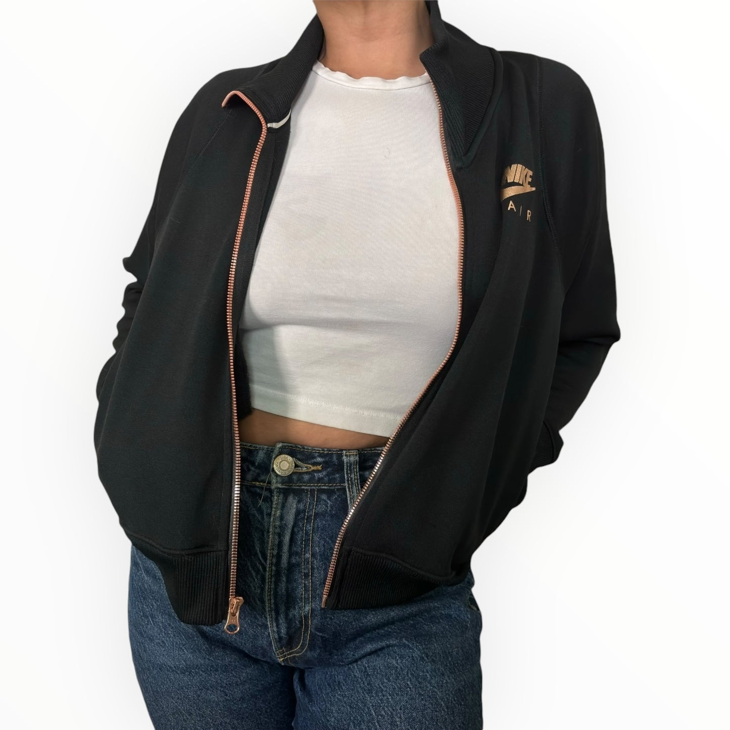 Rose Gold/Black Nike Athletic Track Jacket