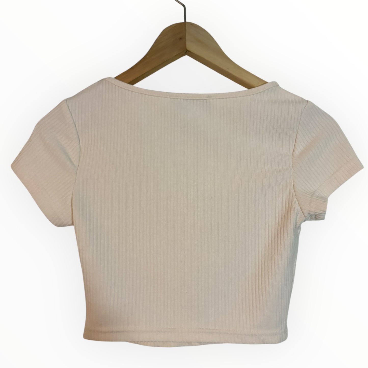 Natural White Crop Tee