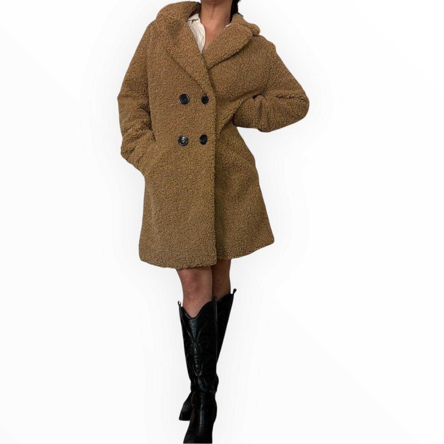 Brown Teddy Bear Peacoat