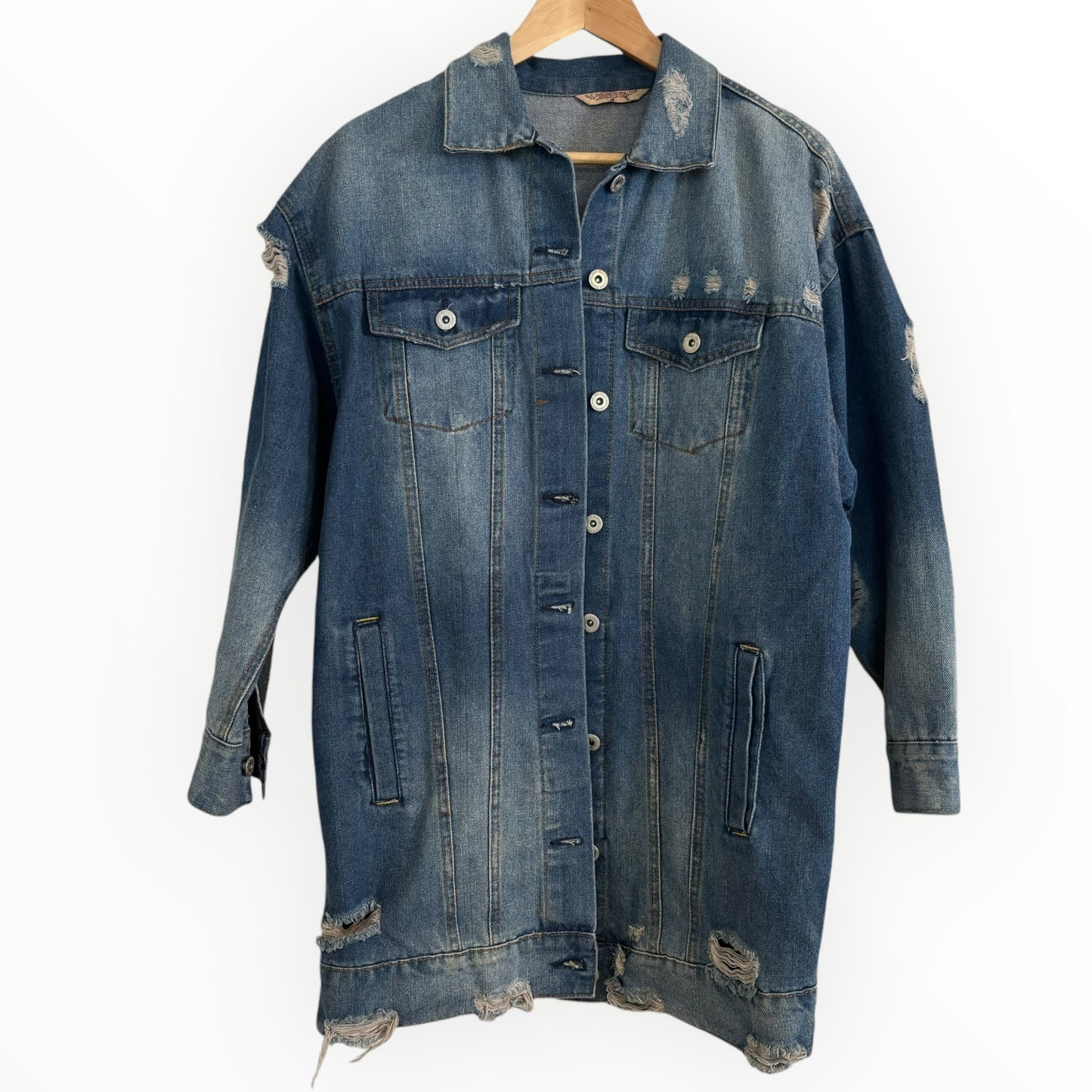 Custom Hand Painted Oversized Denim Jacket