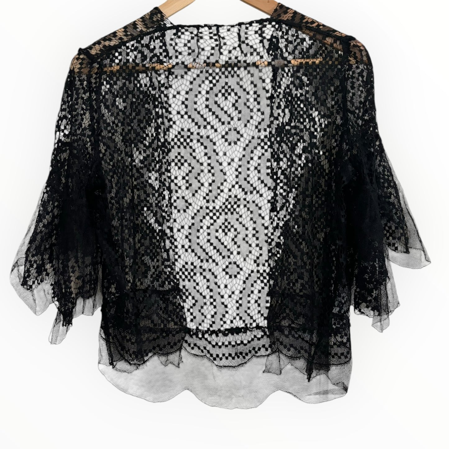Vintage Black Lace Cardigan