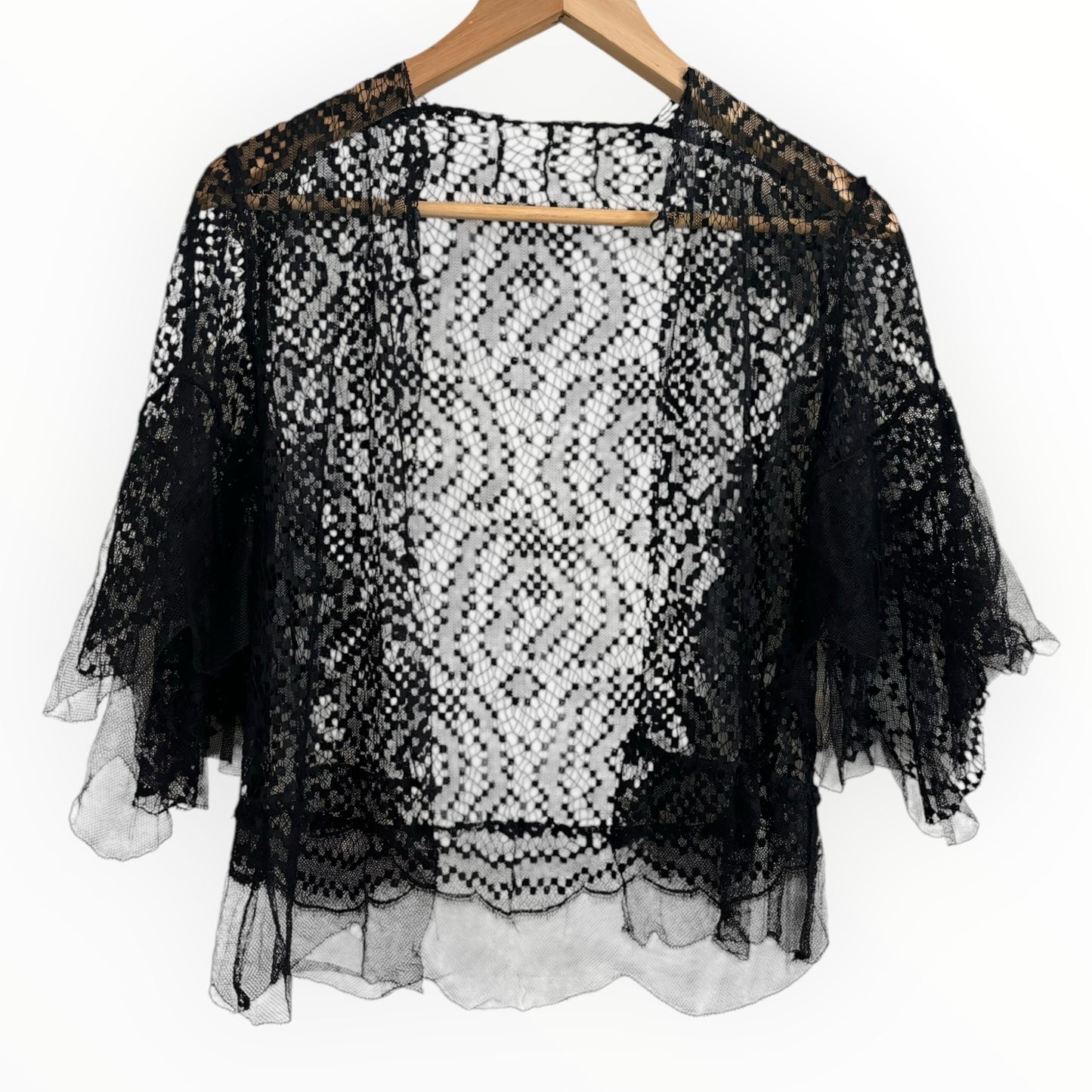Vintage Black Lace Cardigan