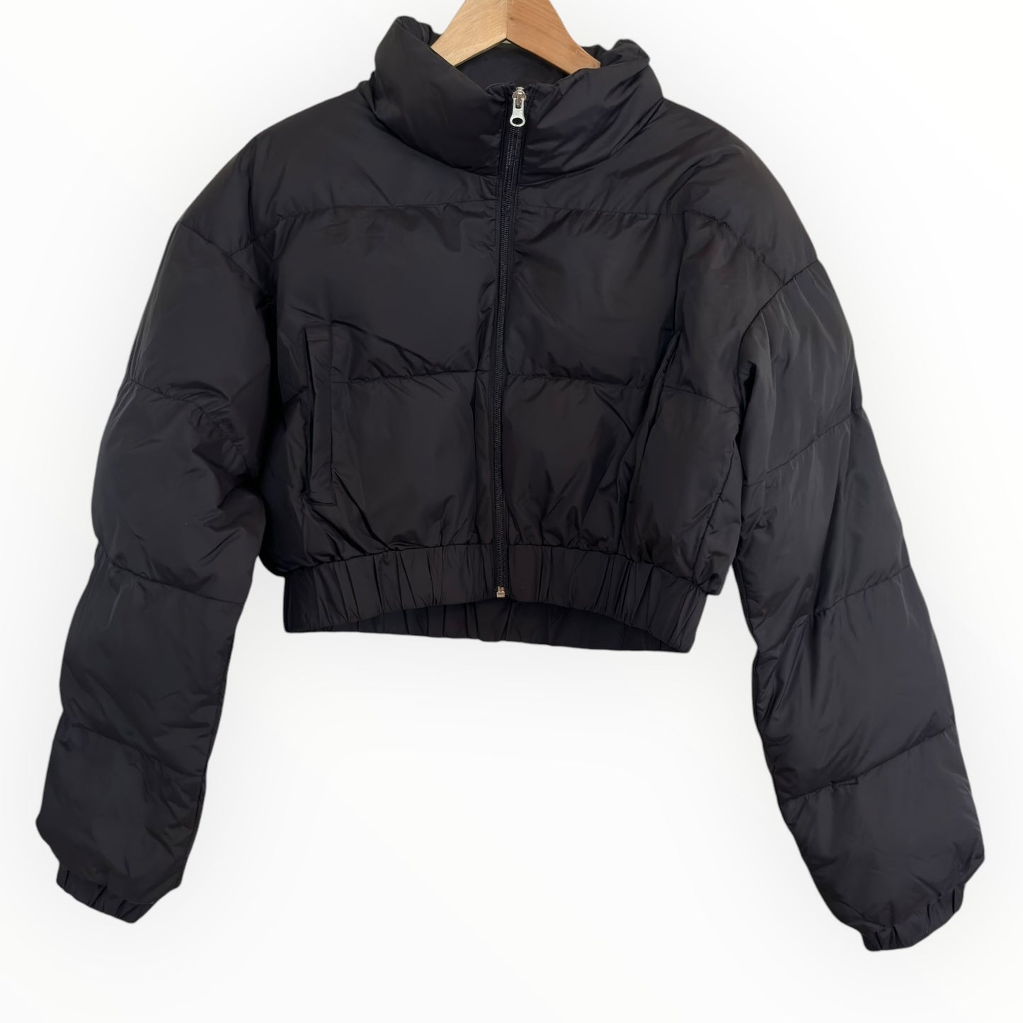 Black Cropped Puffer