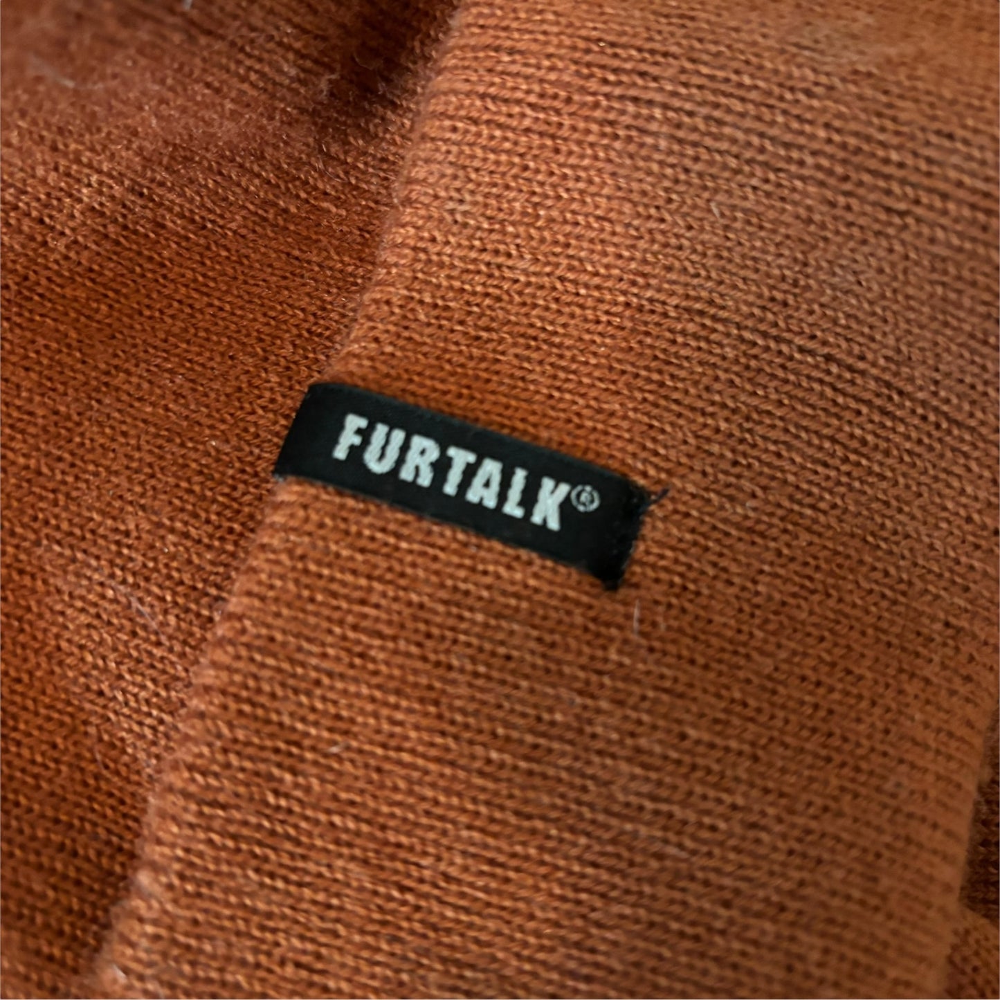 FURTALK Rust Brown Beanie