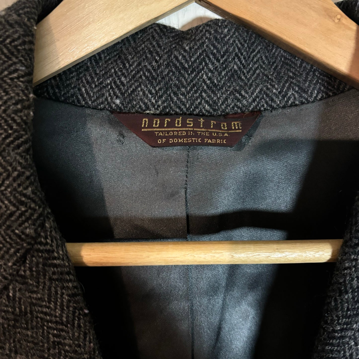 Vintage Nordstrom Grey Wool Trench