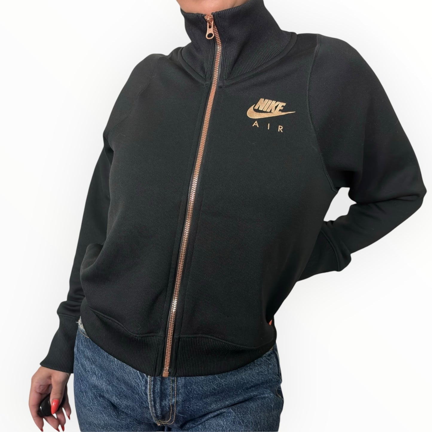 Rose Gold/Black Nike Athletic Track Jacket