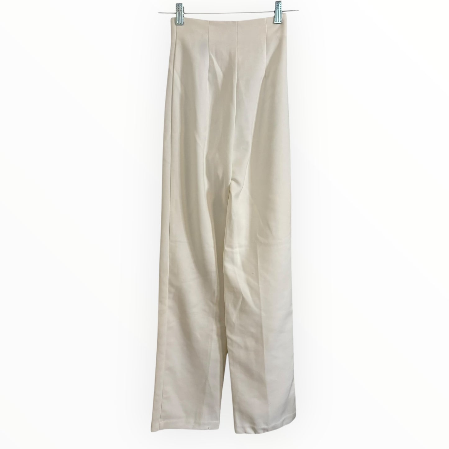 Natural White High-Waisted Flare Leg Pant