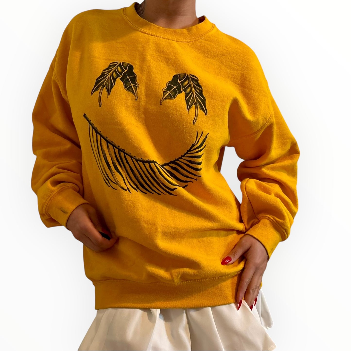 Smiley Herbs Marigold Crewneck Sweatshirt