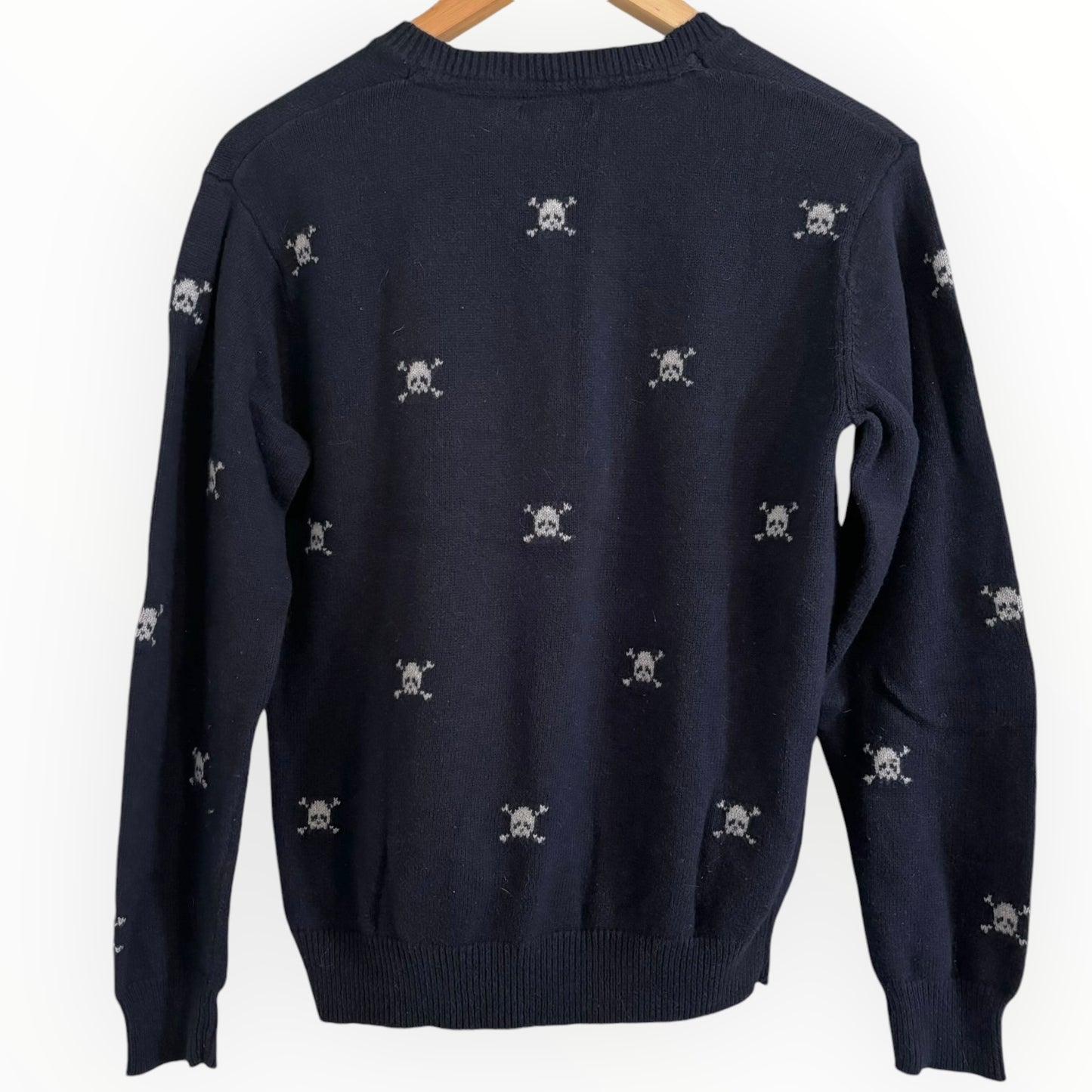 Navy Blue Skull Sweater