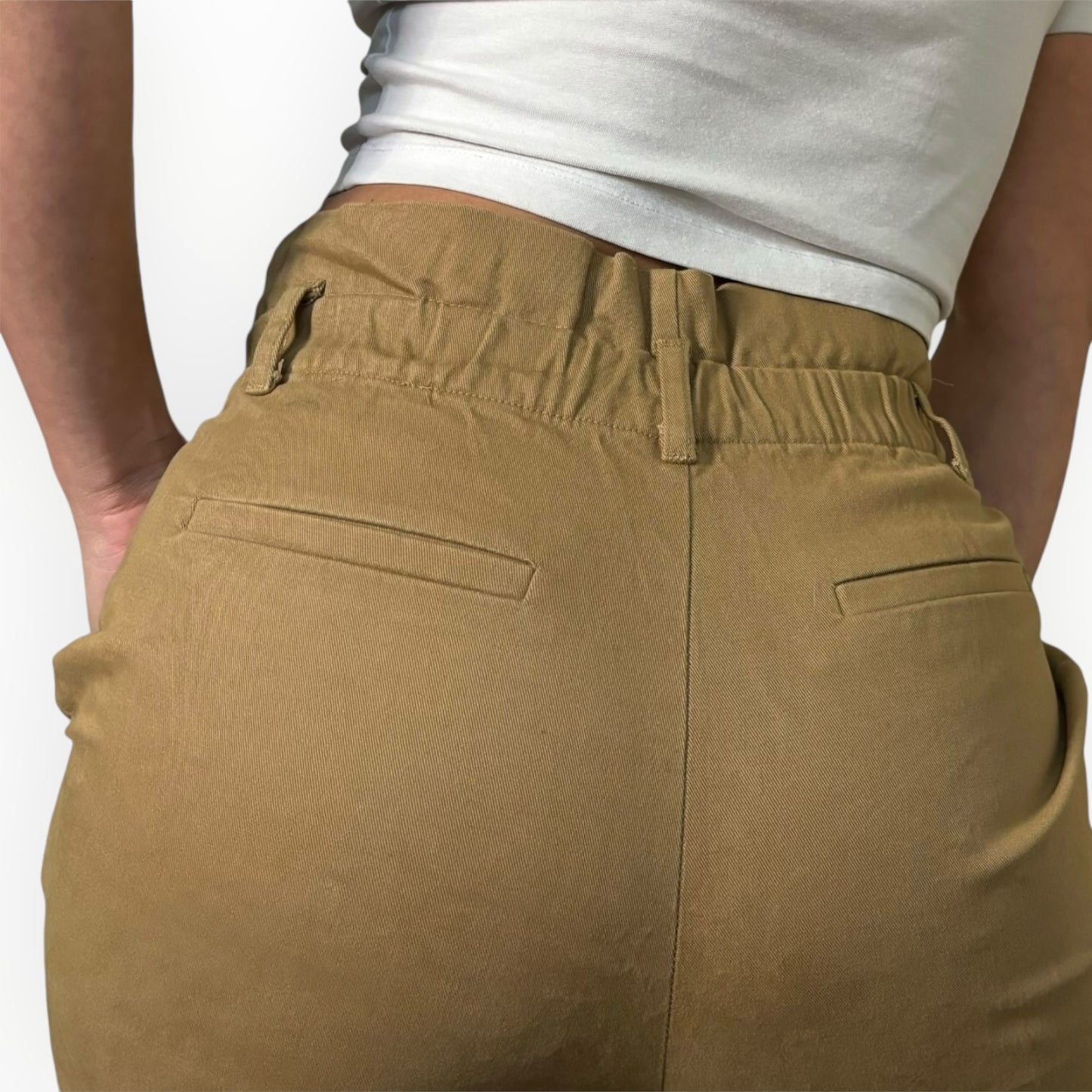 Tan Paperbag Trouser