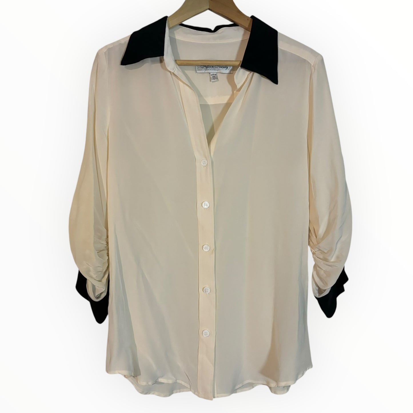 100% Silk Ivory Blouse