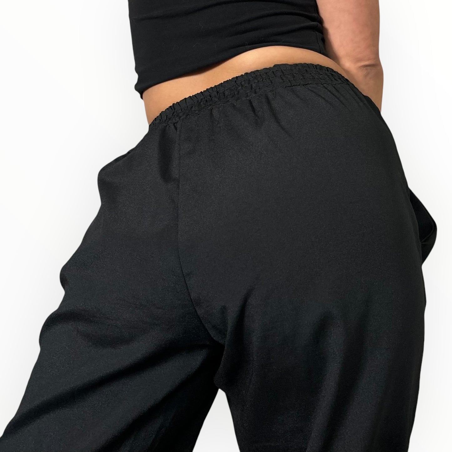 Satin Black Trousers