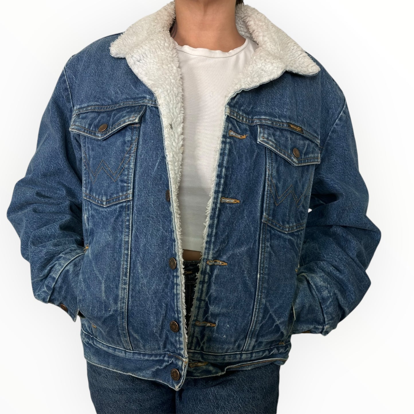 Vintage Wrangler Fleece Lined Jean Jacket