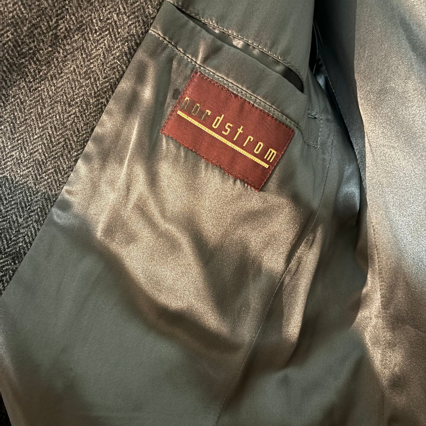 Vintage Nordstrom Grey Wool Trench