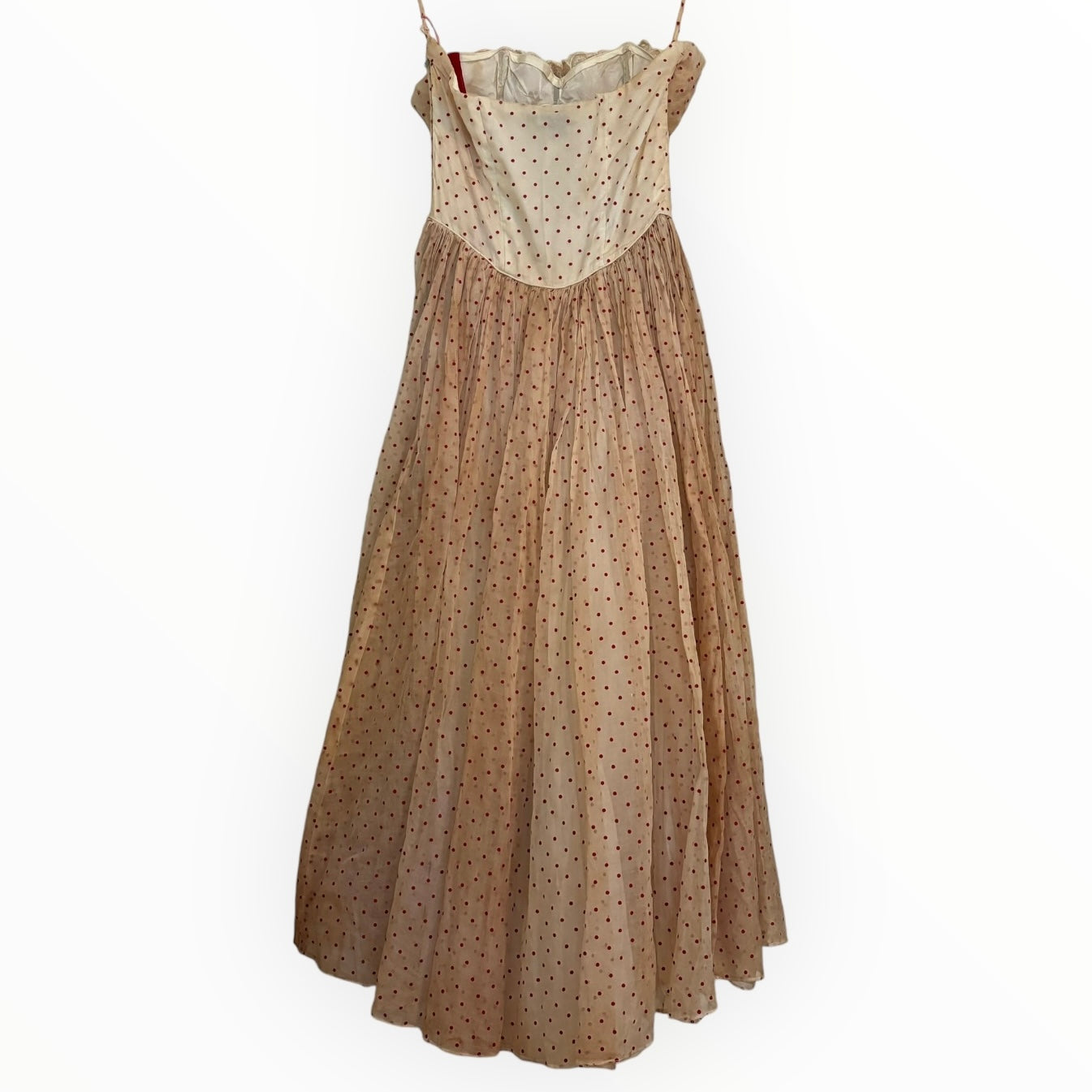 Vintage Cream Polkadot Dress