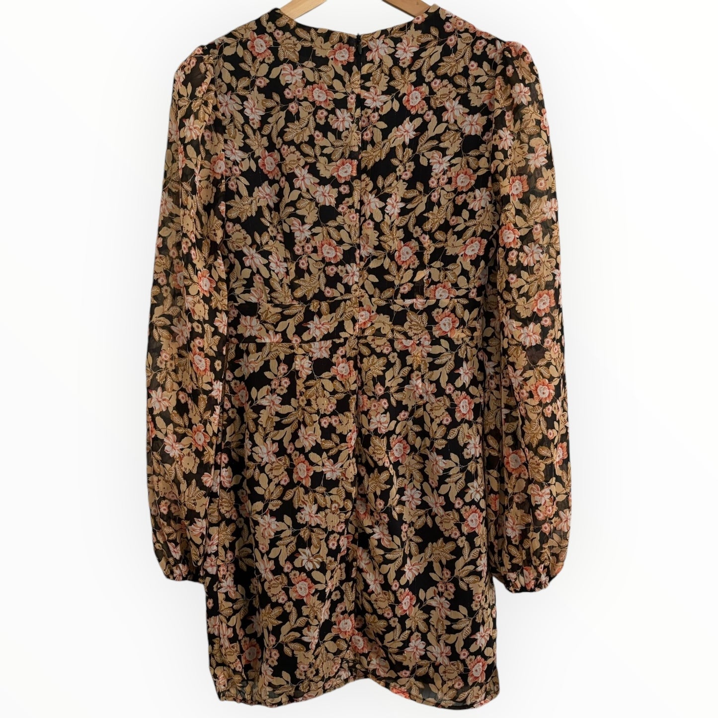Autumn Floral Long Sleeved Mini Dress